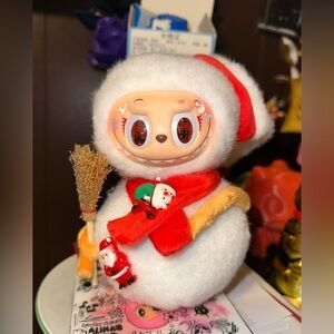 Customized Christmas Snowman Labubu Pendant